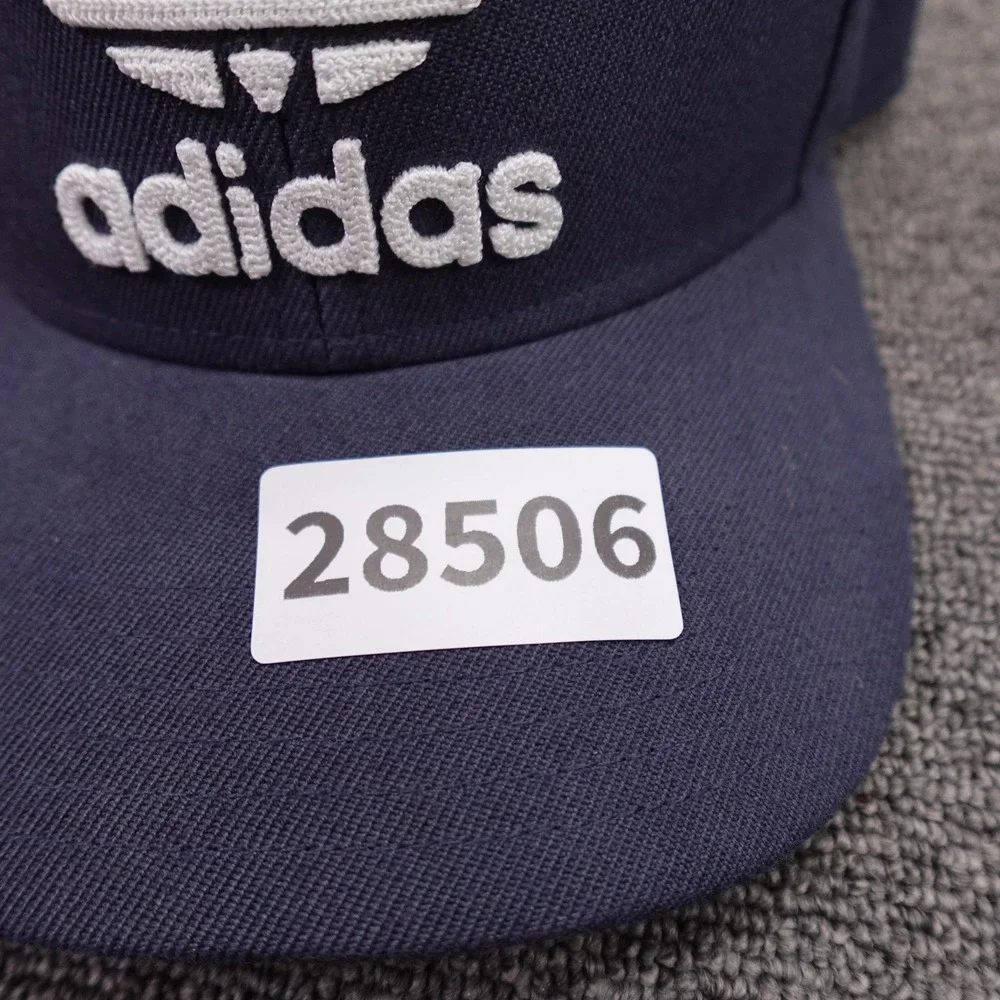 Adidas Hat Cap Snap Back Mens One Size Blue Twill Baseball Trefoil Logo